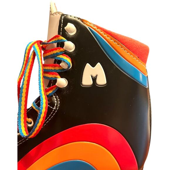 NEW Moxi Rainbow Rider Roller Skates Black Outside Size 5 - fits Women's 6-6.5 - Picture 4 of 7